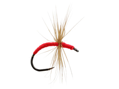 Wild Water Fly Fishing Hi-Vis Orange Indicator Kebari Tenkara Fly, size 12, qty. 6