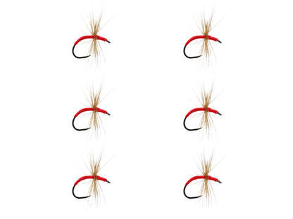 Wild Water Fly Fishing Hi-Vis Orange Indicator Kebari Tenkara Fly, size 12, qty. 6