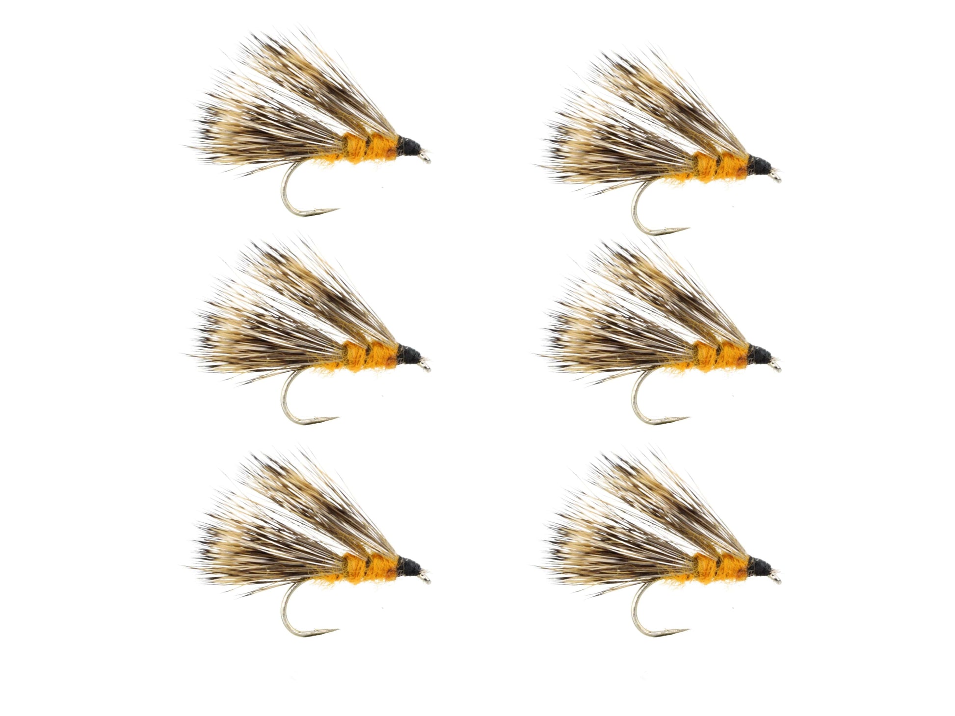 Wild Water Fly Fishing Orange Sedge Hog, Size 12, Qty. 6-Goodwynn&#39;sGoodwynn&#39;s