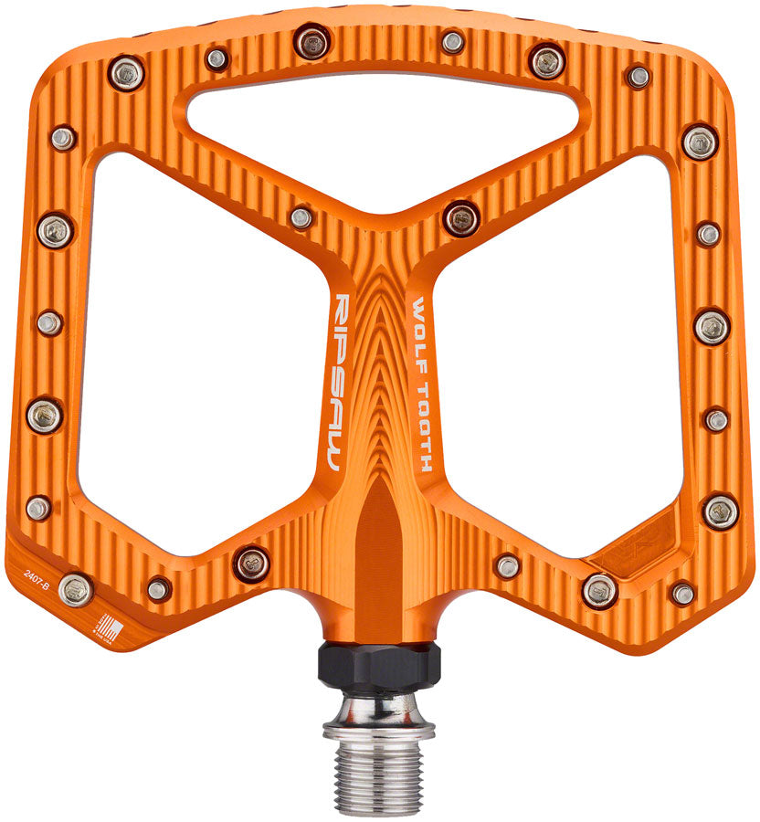 Wolf Tooth Ripsaw Aluminum Pedals - Platform Aluminum 9/16" Black Orange-Goodwynn&#39;sGoodwynn&#39;s