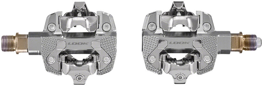 LOOK X-TRACK Single Power Pedals - Dual Sided Clipless Chromoly  9/16" Silver-Goodwynn&#39;sGoodwynn&#39;s