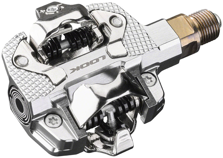 LOOK X-TRACK Single Power Pedals - Dual Sided Clipless Chromoly  9/16" Silver