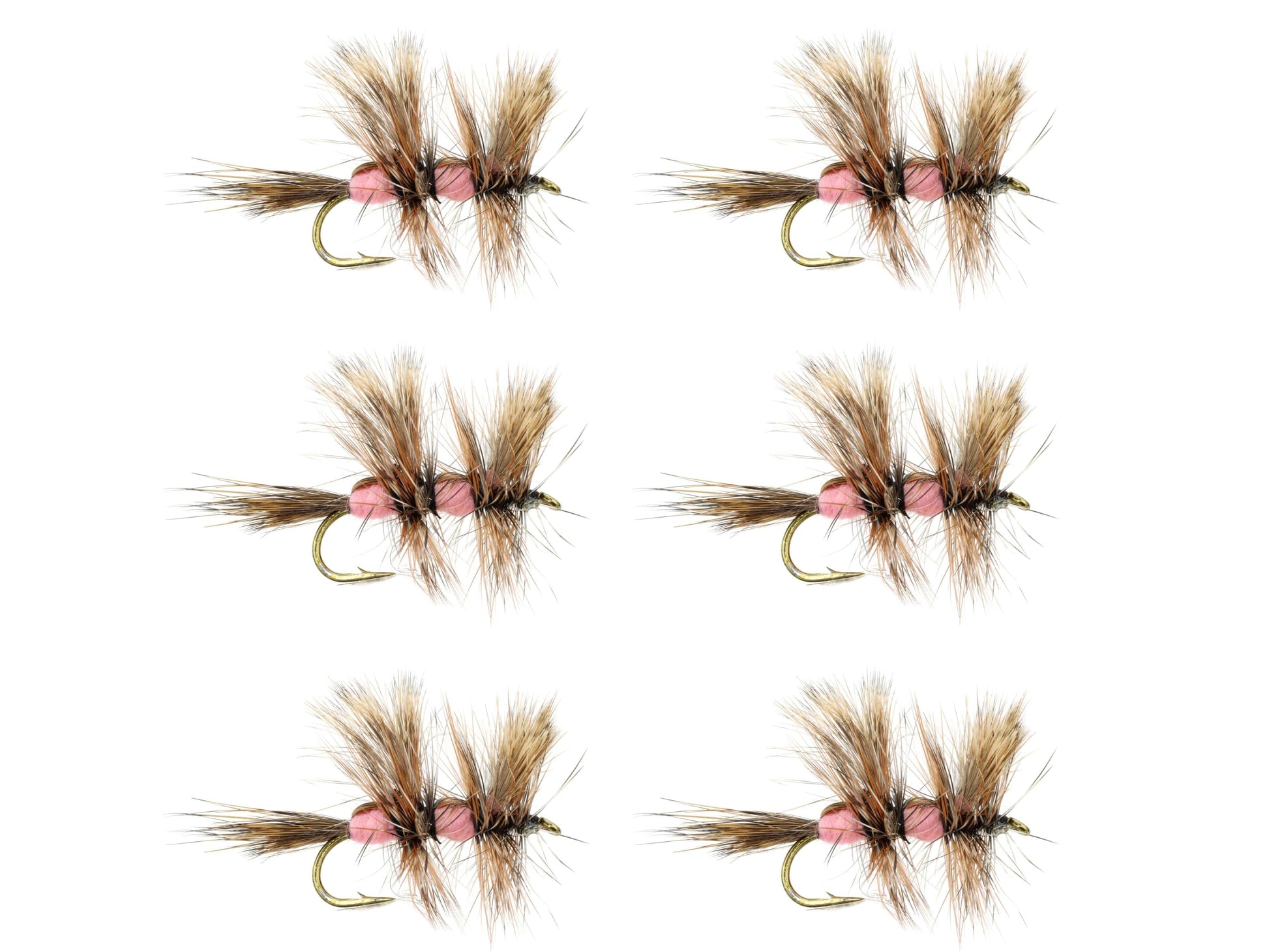 Wild Water Fly Fishing Pink Double Humpy, Size 10, Qty. 6-Goodwynn&#39;sGoodwynn&#39;s