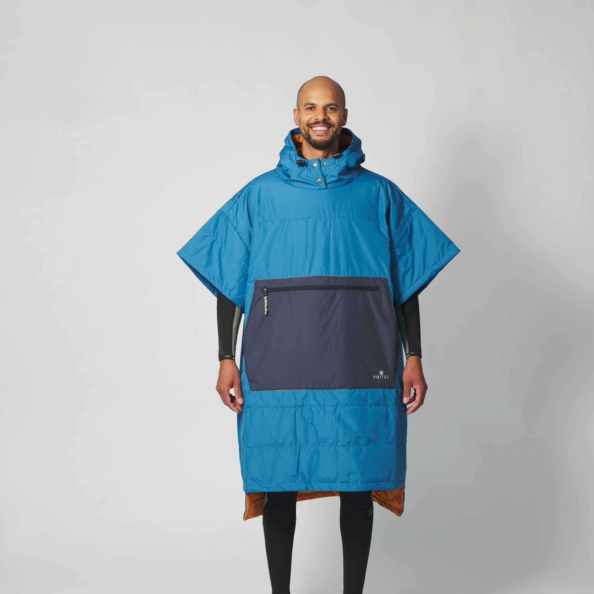 VOITED 2nd Edition Outdoor Poncho for Surfing, Camping, Vanlife & Wild Swimming - Blue Steel-Goodwynn&#39;sGoodwynn&#39;s