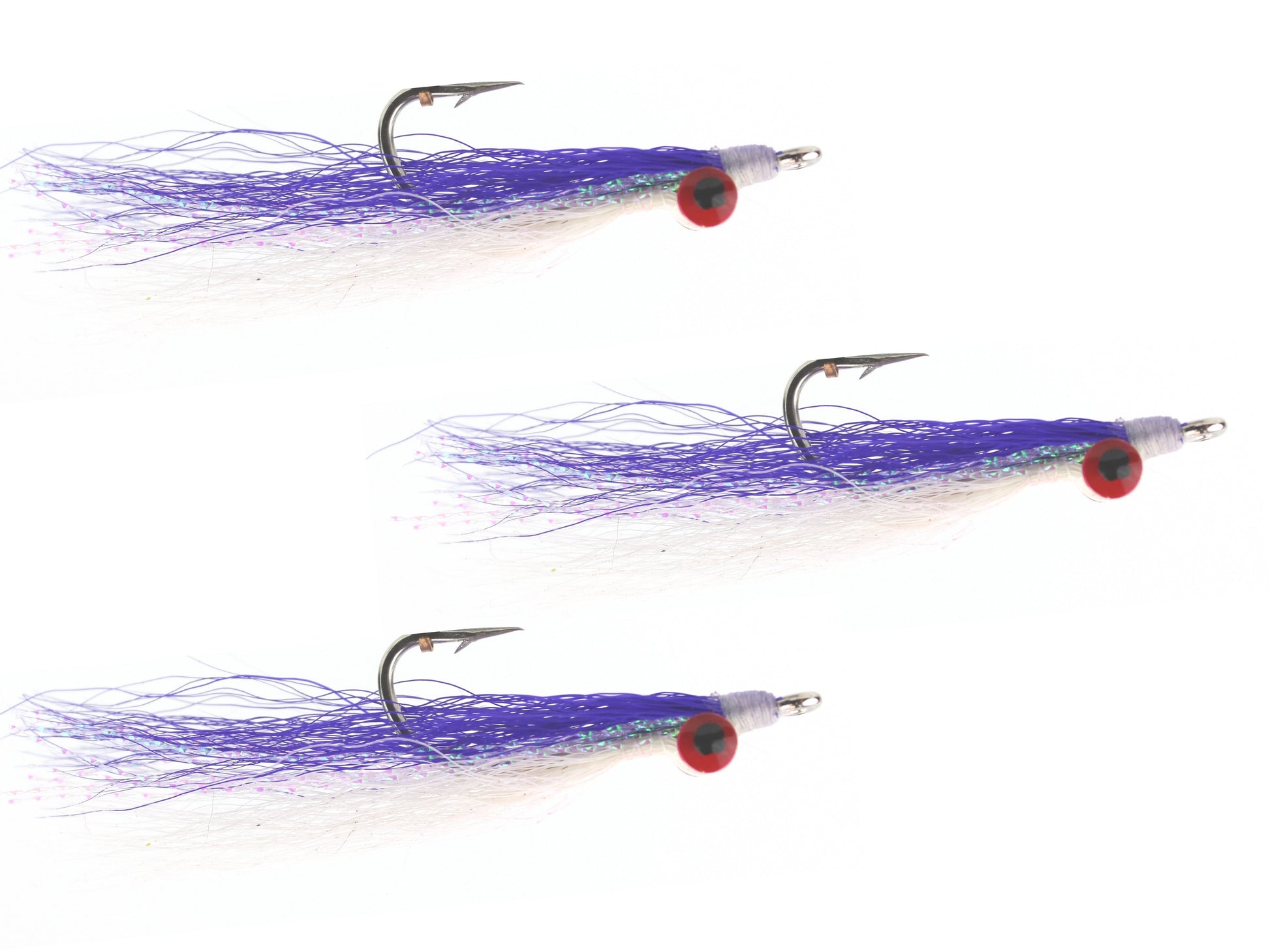 Wild Water Fly Fishing Purple and White Heavy Clouser Deep Diving Minnow, Size 1/0, Qty. 3-Goodwynn&#39;sGoodwynn&#39;s