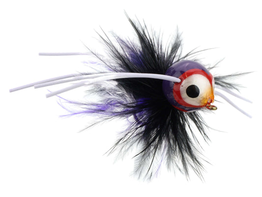 Wild Water Fly Fishing Purple Spherical Body Popper, Size 8, Qty. 4-Goodwynn's