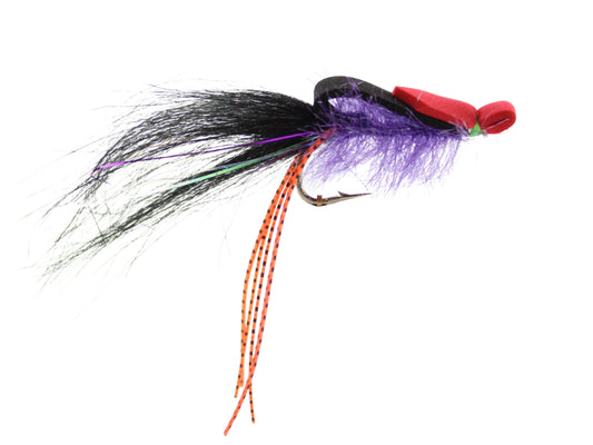 Purple, Black and Red Saltwater EP Foam Fly, size 2/0, Qty. 2-Goodwynn's