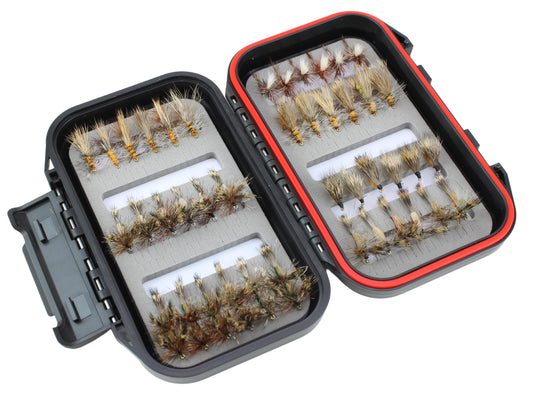 Wild Water Attractor/Trout Stimulator Fly Assortment, 42 Flies with Small Fly Box-Goodwynn's