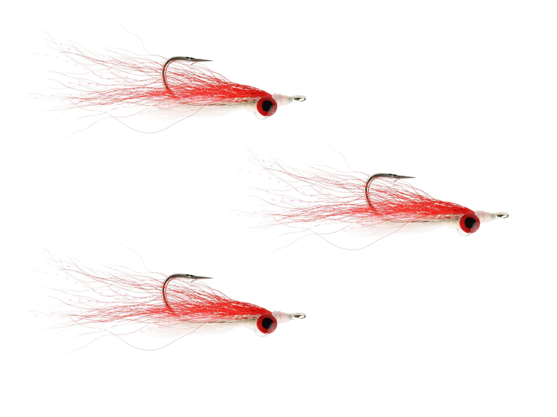 Wild Water Fly Fishing Red Clouser Minnow, Size 1/0, Qty. 3-Goodwynn&#39;sGoodwynn&#39;s