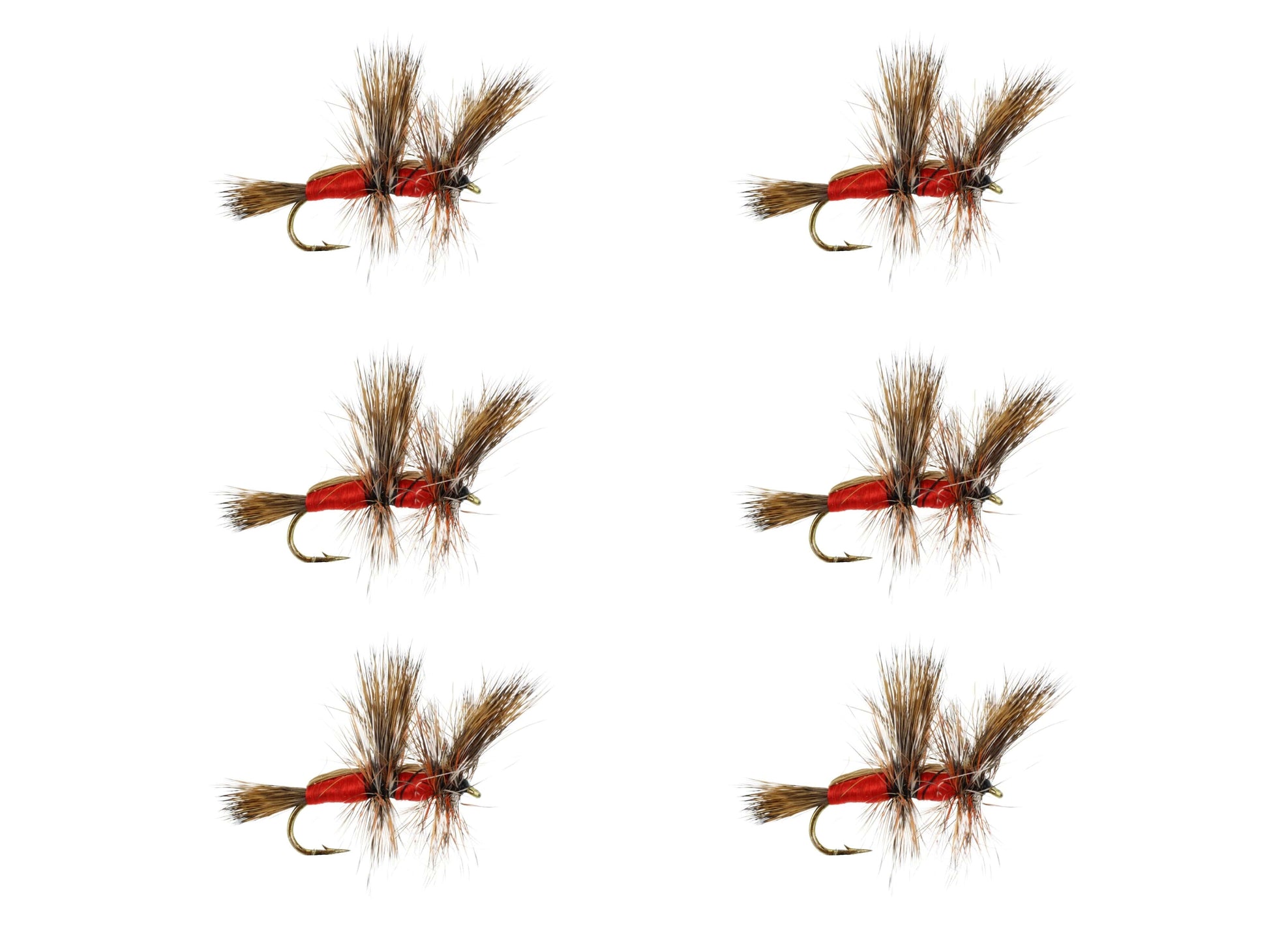 Wild Water Fly Fishing Red Double Humpy, Size 10, Qty. 6-Goodwynn&#39;sGoodwynn&#39;s