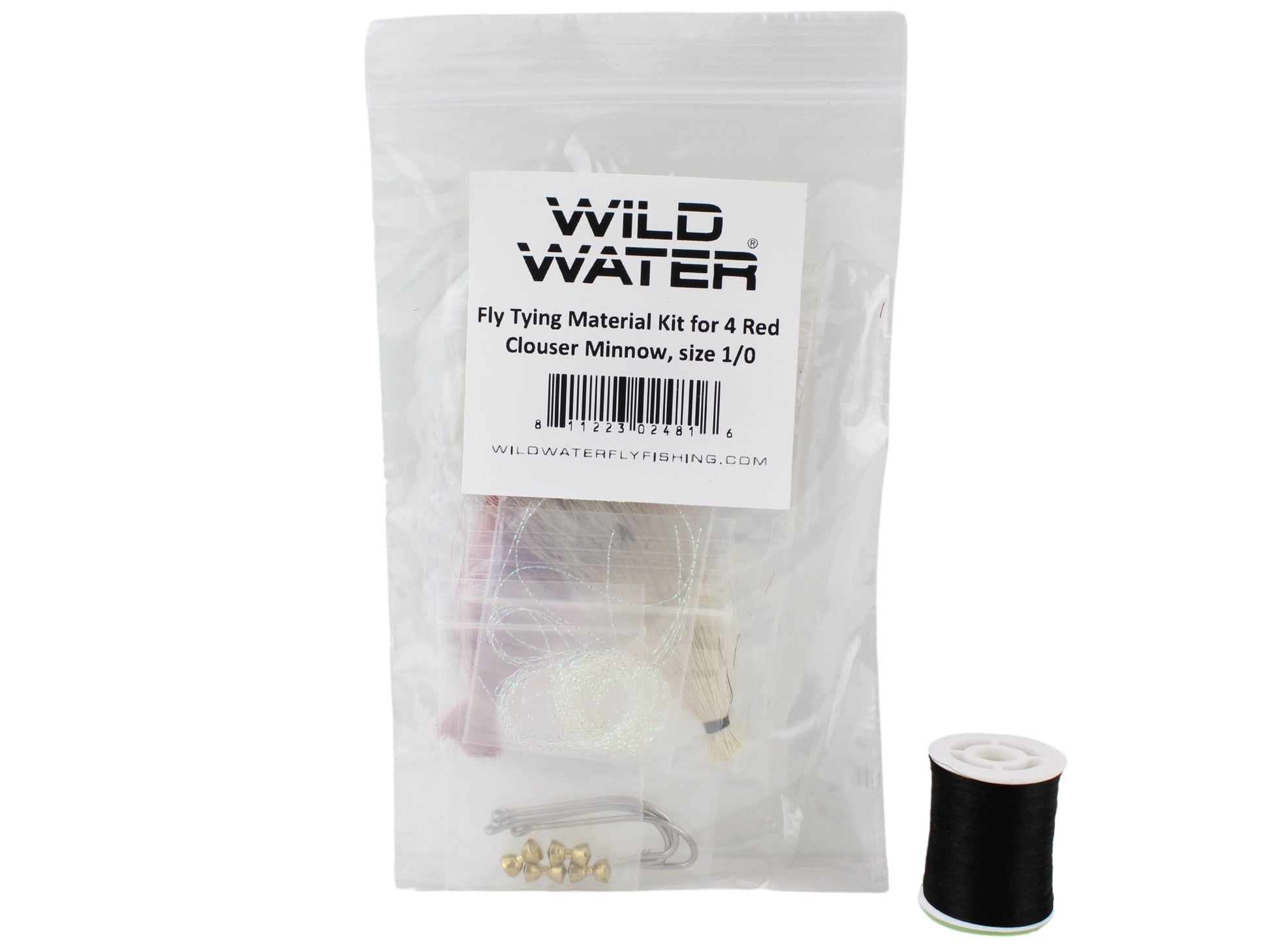 Wild Water Fly Fishing Fly Tying Material Kit, Red Clouser Minnow-Goodwynn&#39;sGoodwynn&#39;s