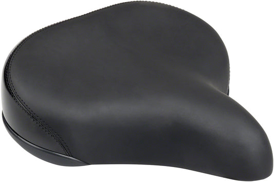 MSW Cruiser Saddle - Memory Foam Soft Touch Cover Steel Black