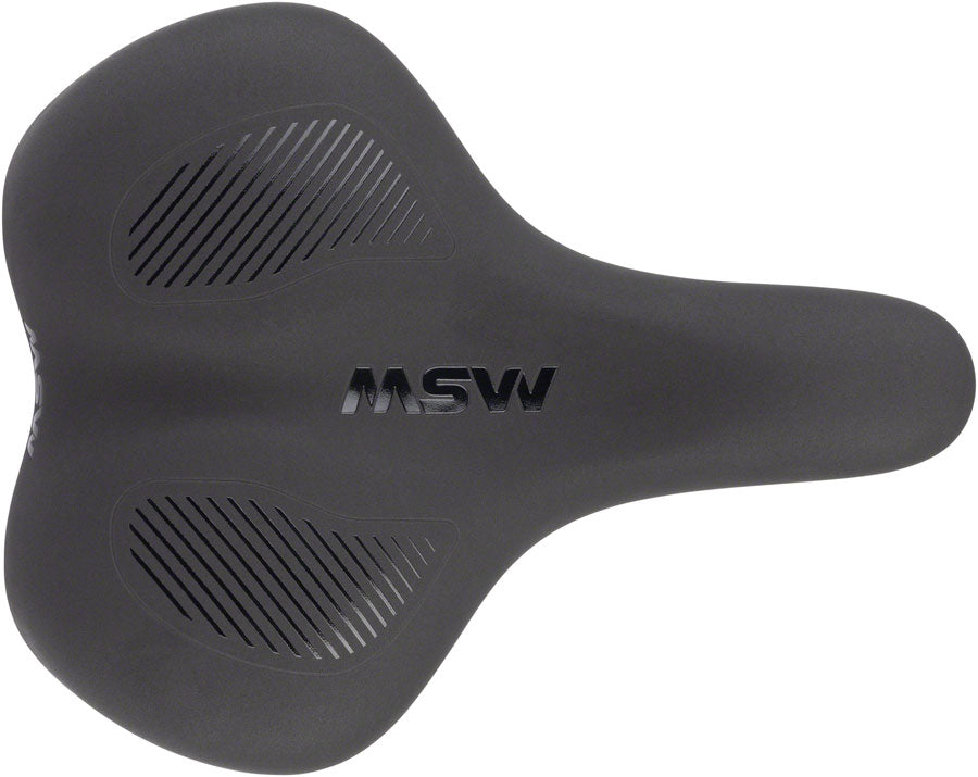 MSW Womens Saddle - Memory Foam Soft Touch Cover Steel Black