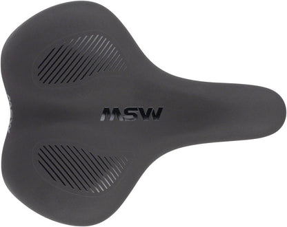 MSW Womens Saddle - Memory Foam Soft Touch Cover Steel Black