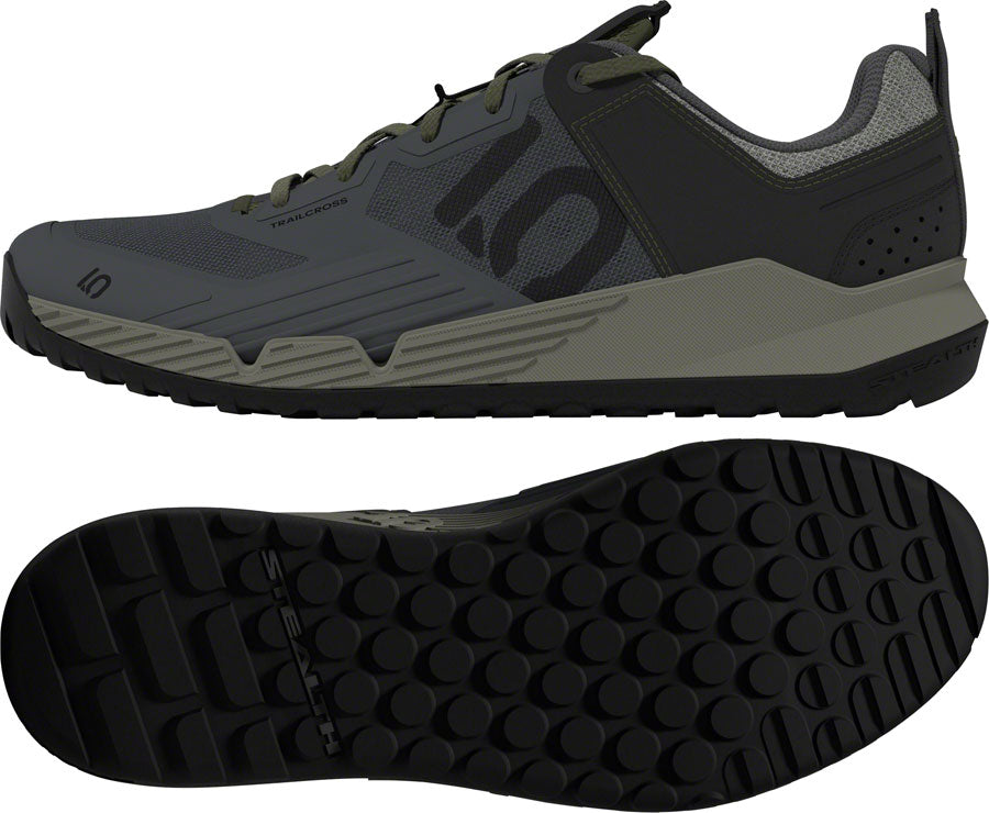 Five Ten Trailcross XT Flat Shoes - Mens Gray Six/Core Black/Olive Strata 6-Goodwynn&#39;sGoodwynn&#39;s