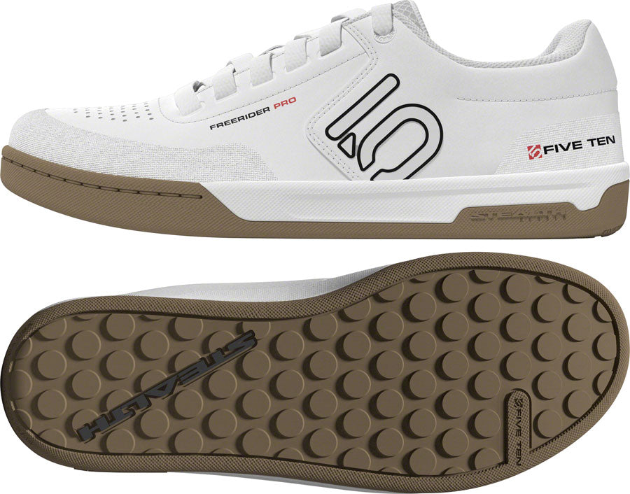 Five Ten Freerider Pro Flat Shoes - Mens FTWR White/Core Black/Red 6-Goodwynn&#39;sGoodwynn&#39;s