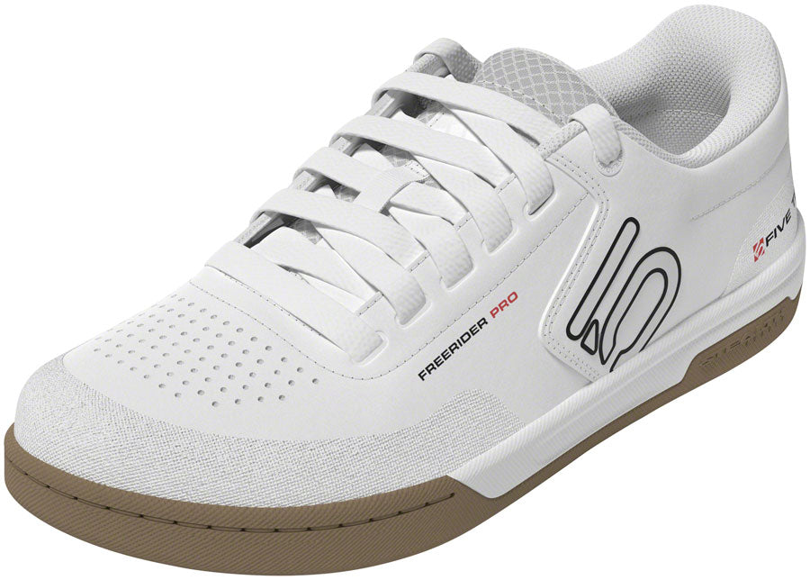 Five Ten Freerider Pro Flat Shoes - Mens FTWR White/Core Black/Red 6