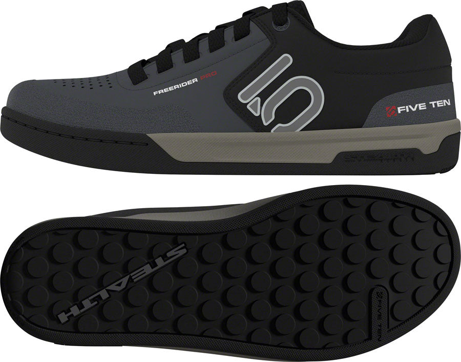 Five Ten Freerider Pro Flat Shoes - Mens Gray Six/Silver Pebble/Core BLK 6-Goodwynn&#39;sGoodwynn&#39;s