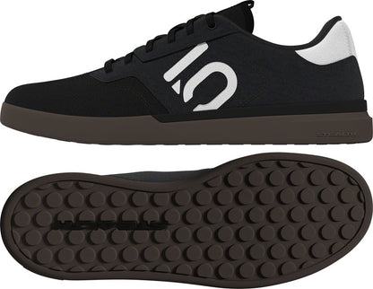 Five Ten Sleuth Canvas Flat Shoes - Mens Core Black/Core Black/FTWR White 6