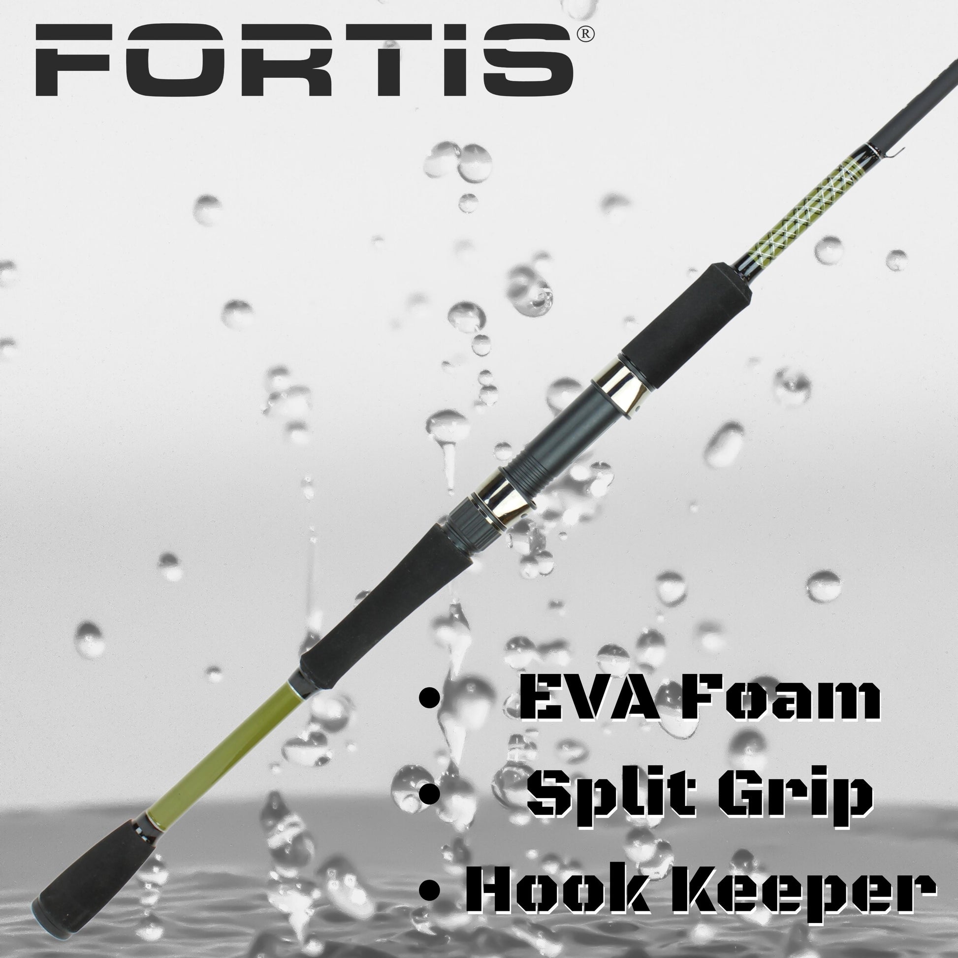 FORTIS 6' 6" Medium Heavy Action 1 Piece Spinning Rod-Goodwynn&#39;sGoodwynn&#39;s