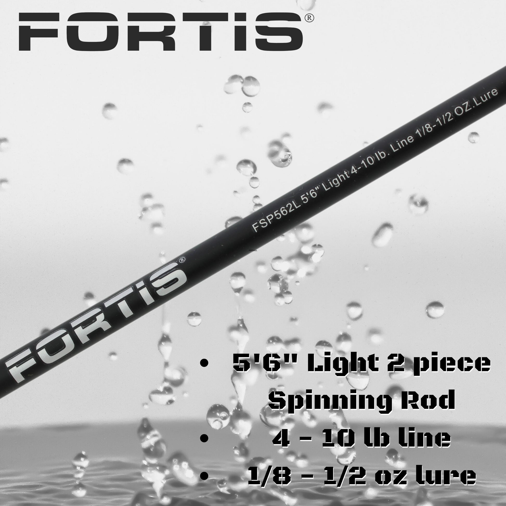 Fortis 5' 6" Light Action 2 Piece Spinning Rod-Goodwynn&#39;sGoodwynn&#39;s