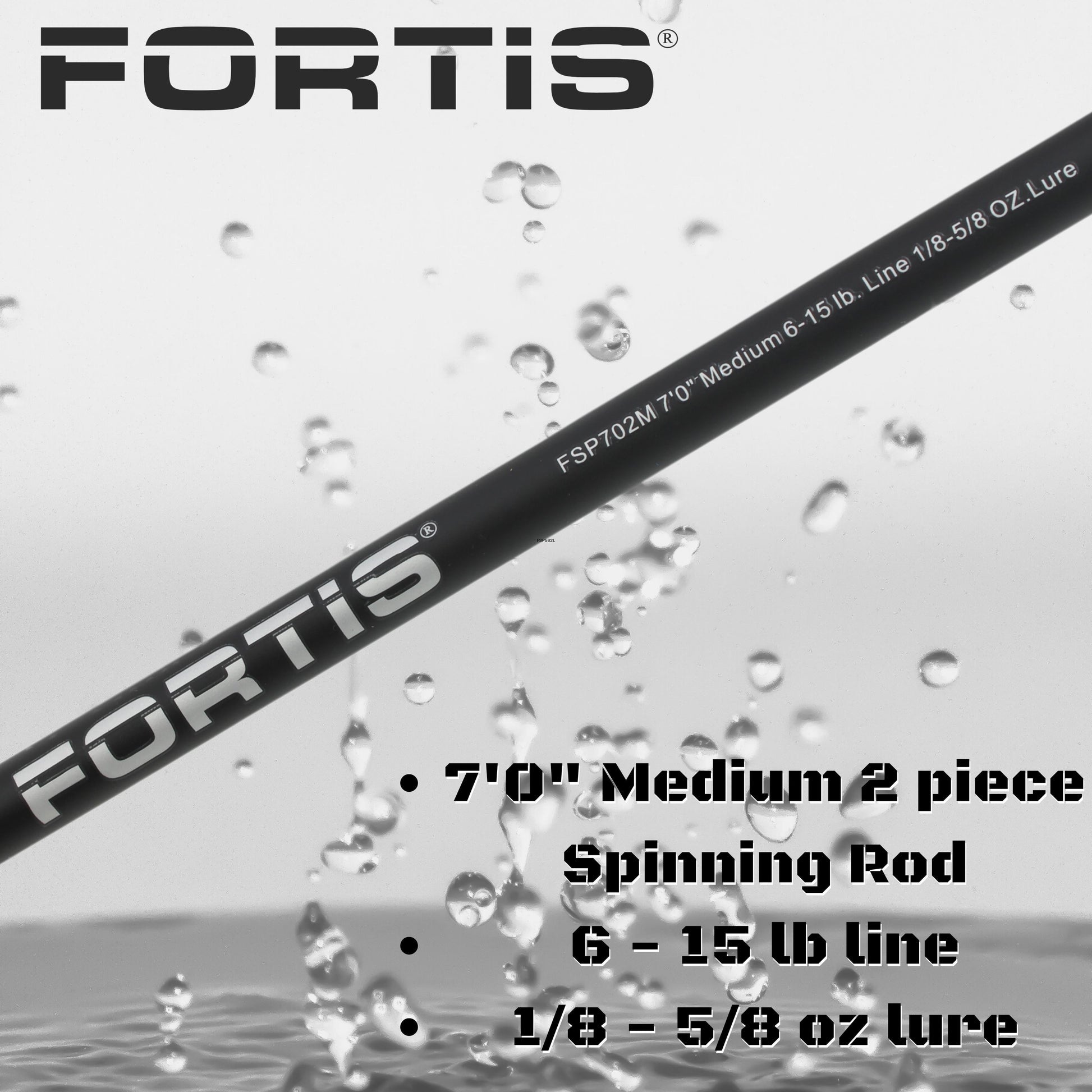 FORTIS 7' Medium Action 2 Piece Spinning Rod-Goodwynn&#39;sGoodwynn&#39;s