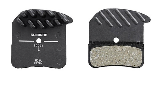 Shimano, H-Type, Disc Brake Pads, Shape: Shimano D-Type/H-Type, Metallic, Pair, IBPH03CMFA-Goodwynn's