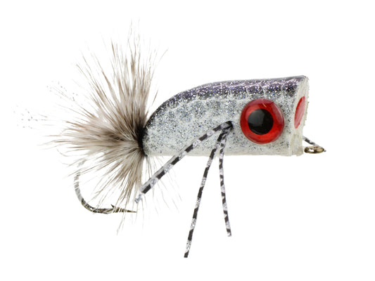 Wild Water Fly Fishing Silver and Black Crease Minnow, size 2, qty. 4-Goodwynn's