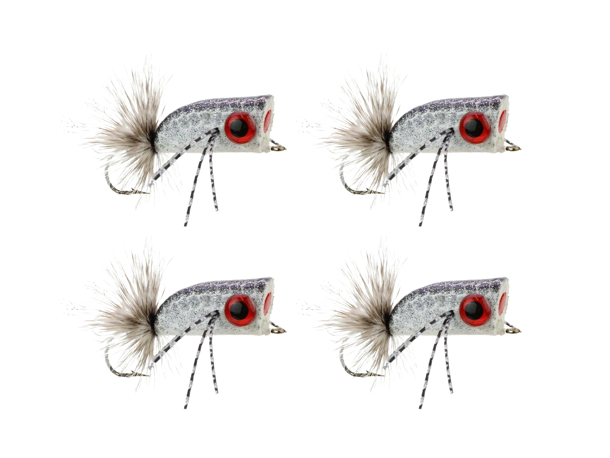 Wild Water Fly Fishing Silver and Black Crease Minnow, size 2, qty. 4-Goodwynn&#39;sGoodwynn&#39;s