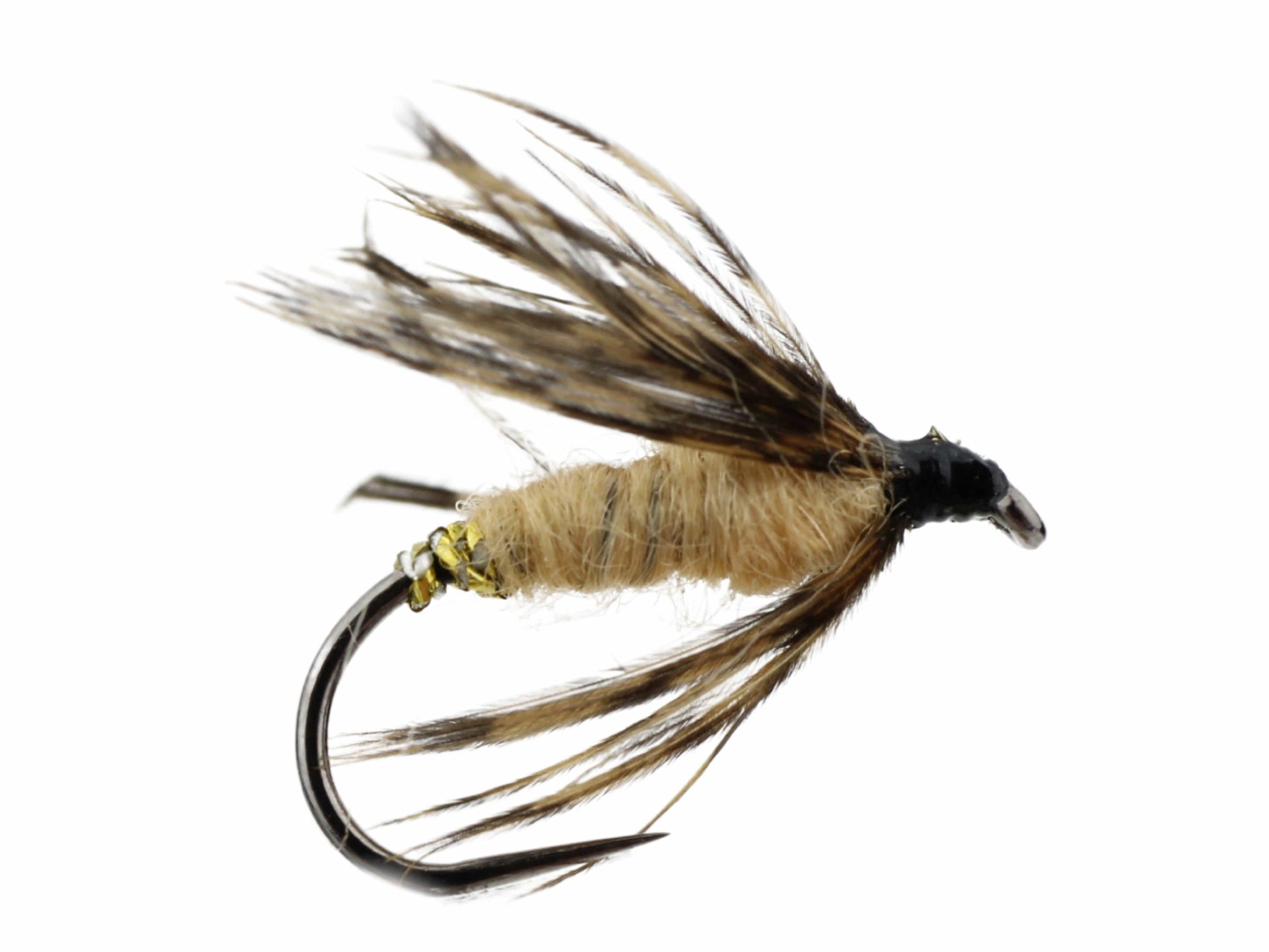 Wild Water Fly Fishing Tan Killer Kebari Tenkara Fly, size 12, qty. 6-Goodwynn&#39;sGoodwynn&#39;s