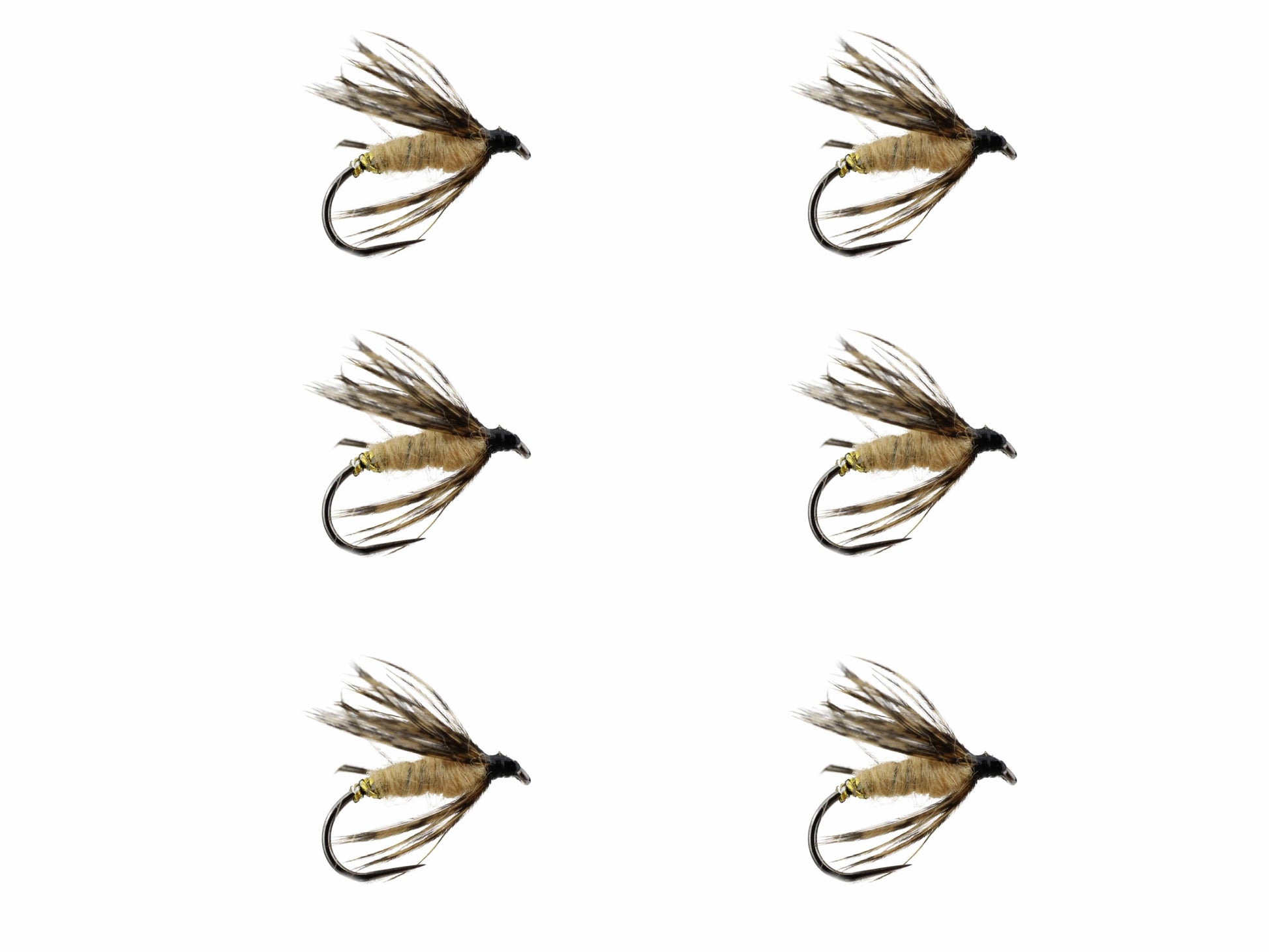 Wild Water Fly Fishing Tan Killer Kebari Tenkara Fly, size 12, qty. 6-Goodwynn&#39;sGoodwynn&#39;s