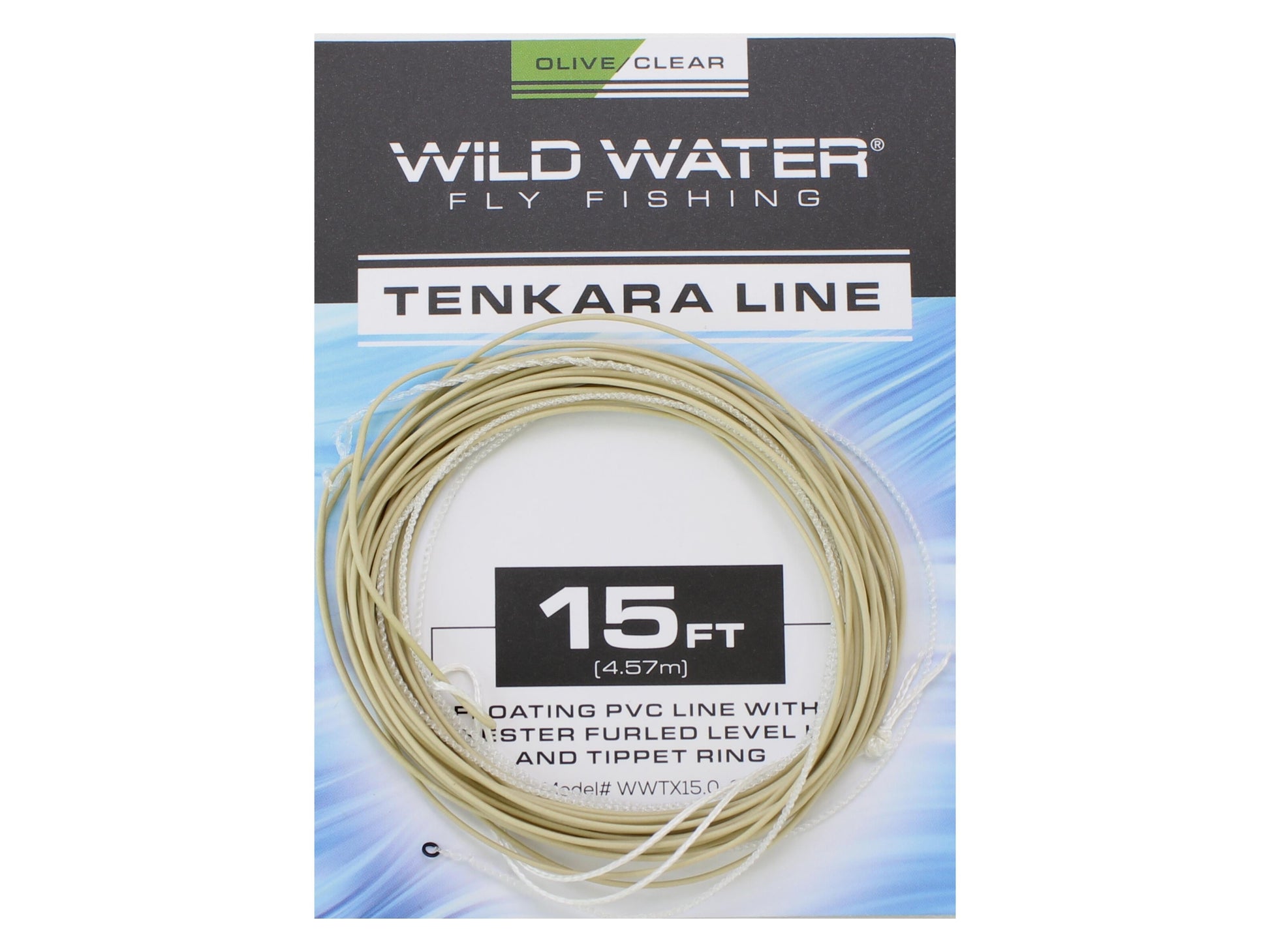 Wild Water Fly Fishing 15' Olive PVC Tenkara Line with Furled Level Line-Goodwynn&#39;sGoodwynn&#39;s