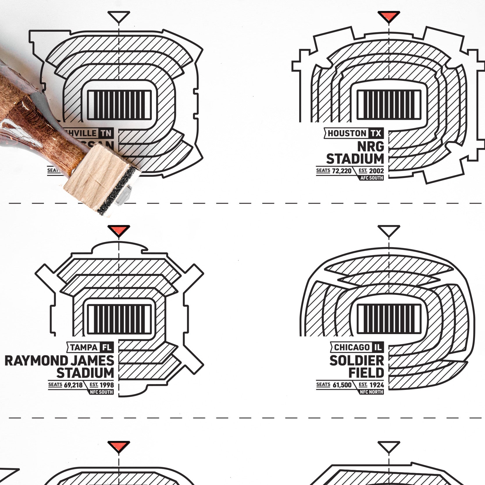 The Football Stadium Register Print-Goodwynn&#39;sGoodwynn&#39;s