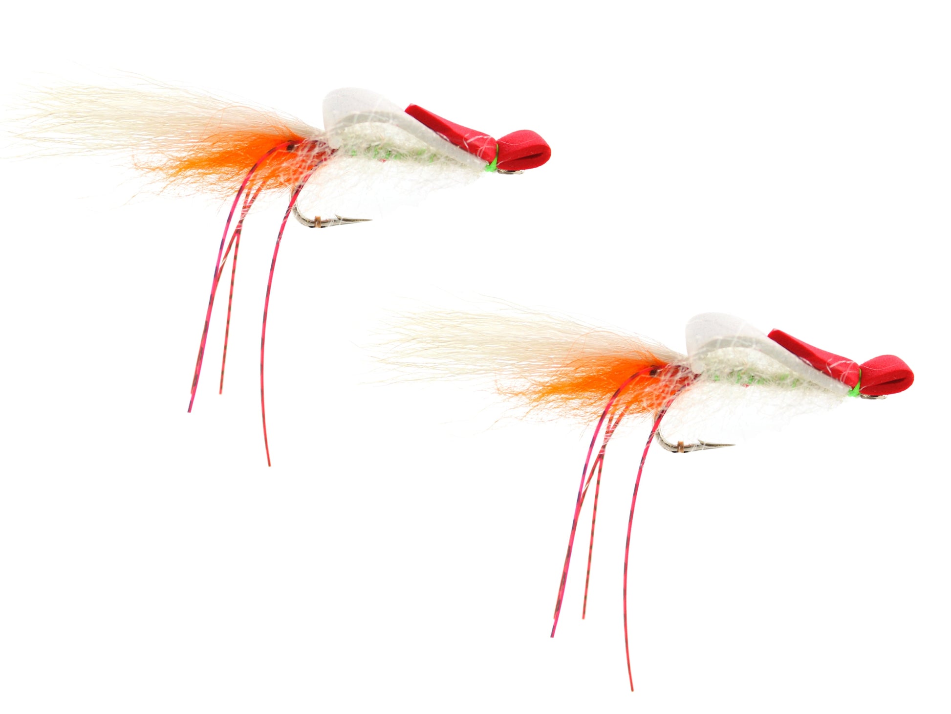 White and Pink Shrimp Saltwater EP Foam Fly, size 2/0, Qty. 2-Goodwynn&#39;sGoodwynn&#39;s