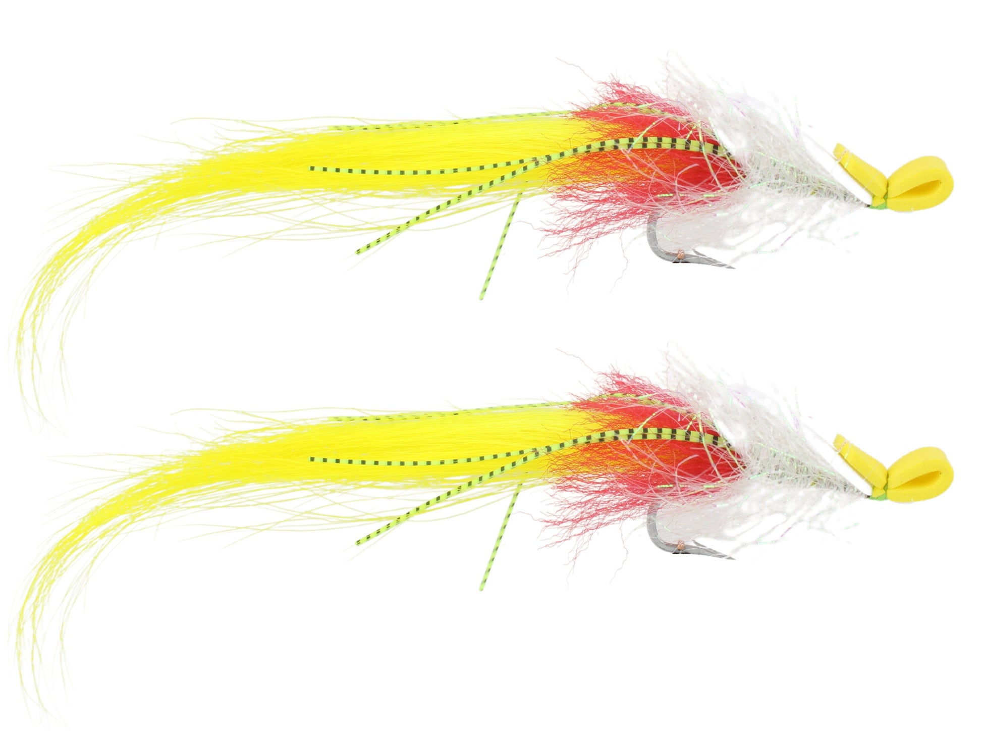 White and Yellow Saltwater EP Foam Fly, size 2/0, Qty. 2-Goodwynn&#39;sGoodwynn&#39;s