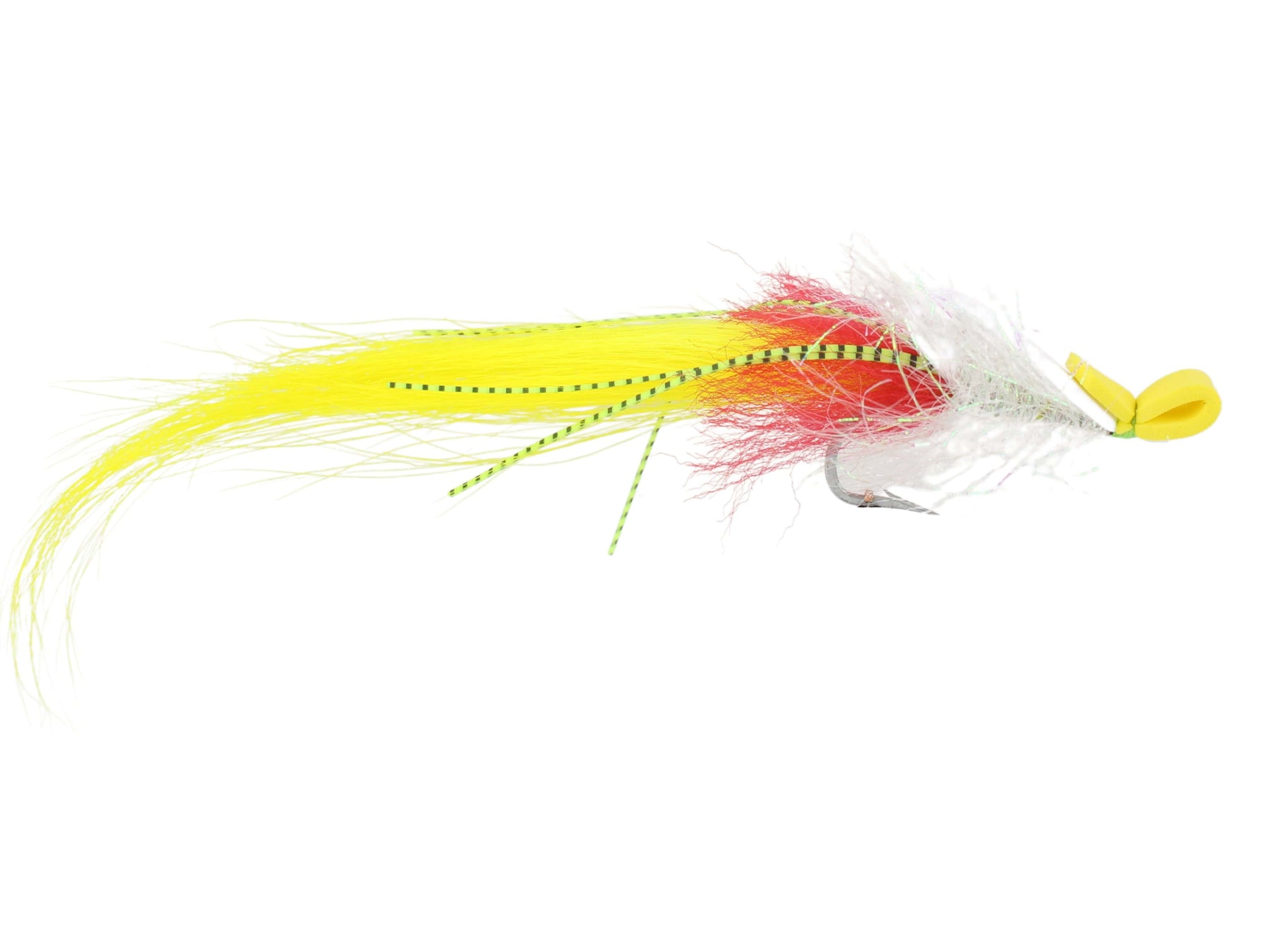 Wild Water Fly Fishing Fly Tying Material Kit, White and Yellow Foam Saltwater EP Fly-Goodwynn&#39;sGoodwynn&#39;s