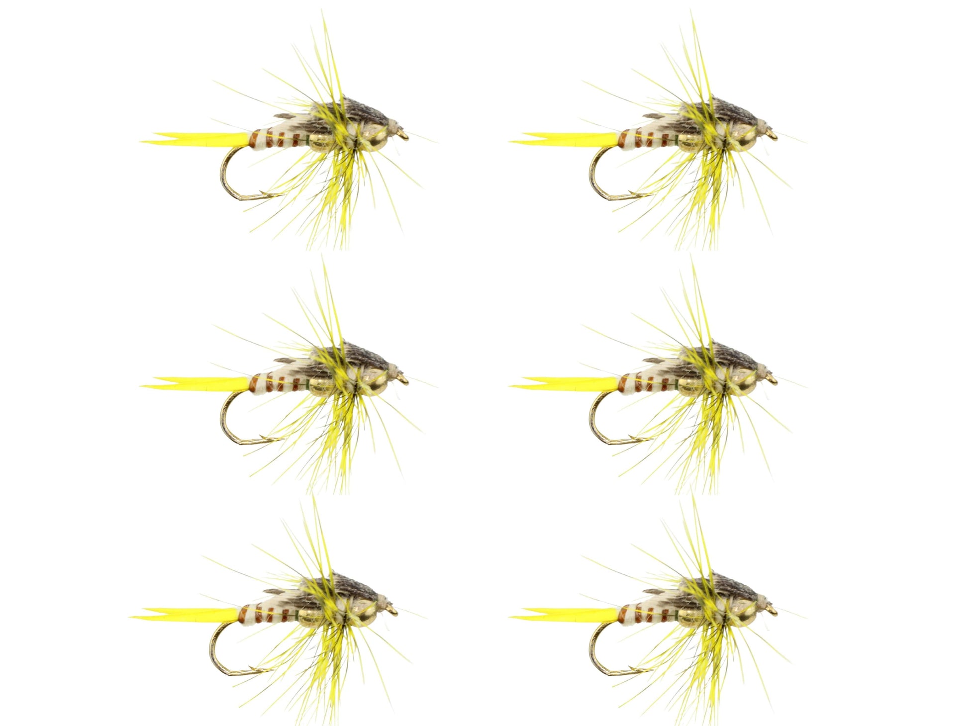 Wild Water Fly Fishing Beaded Yellow Stonefly, size 12, qty. 6-Goodwynn&#39;sGoodwynn&#39;s