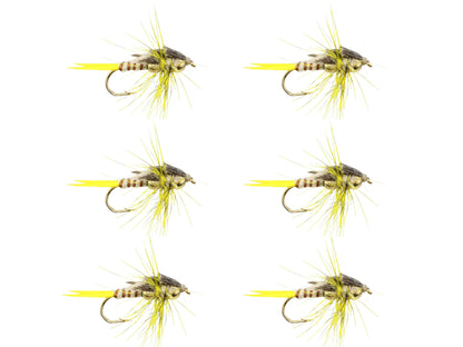 Wild Water Fly Fishing Beaded Yellow Stonefly, size 12, qty. 6