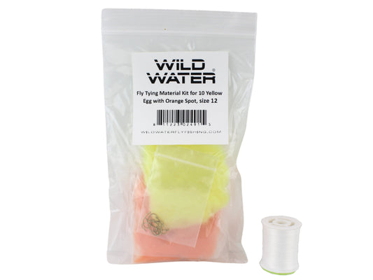 Wild Water Fly Fishing Fly Tying Material Kit, Yellow Egg-Goodwynn's