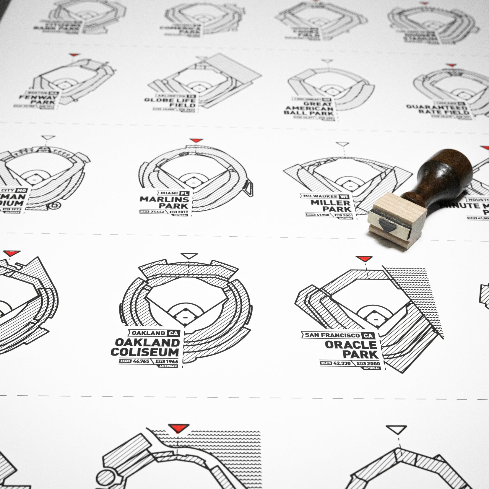 The Baseball Stadium Register Print-Goodwynn&#39;sGoodwynn&#39;s