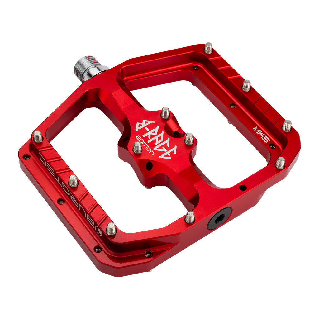 Burgtec Penthouse Flat MK5 B-Rage Edition Pedals - Race Red-Goodwynn&#39;sGoodwynn&#39;s