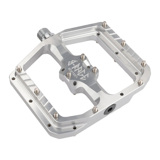 Burgtec Penthouse Flat MK5 B-Rage Edition Pedals - Silver-Goodwynn's