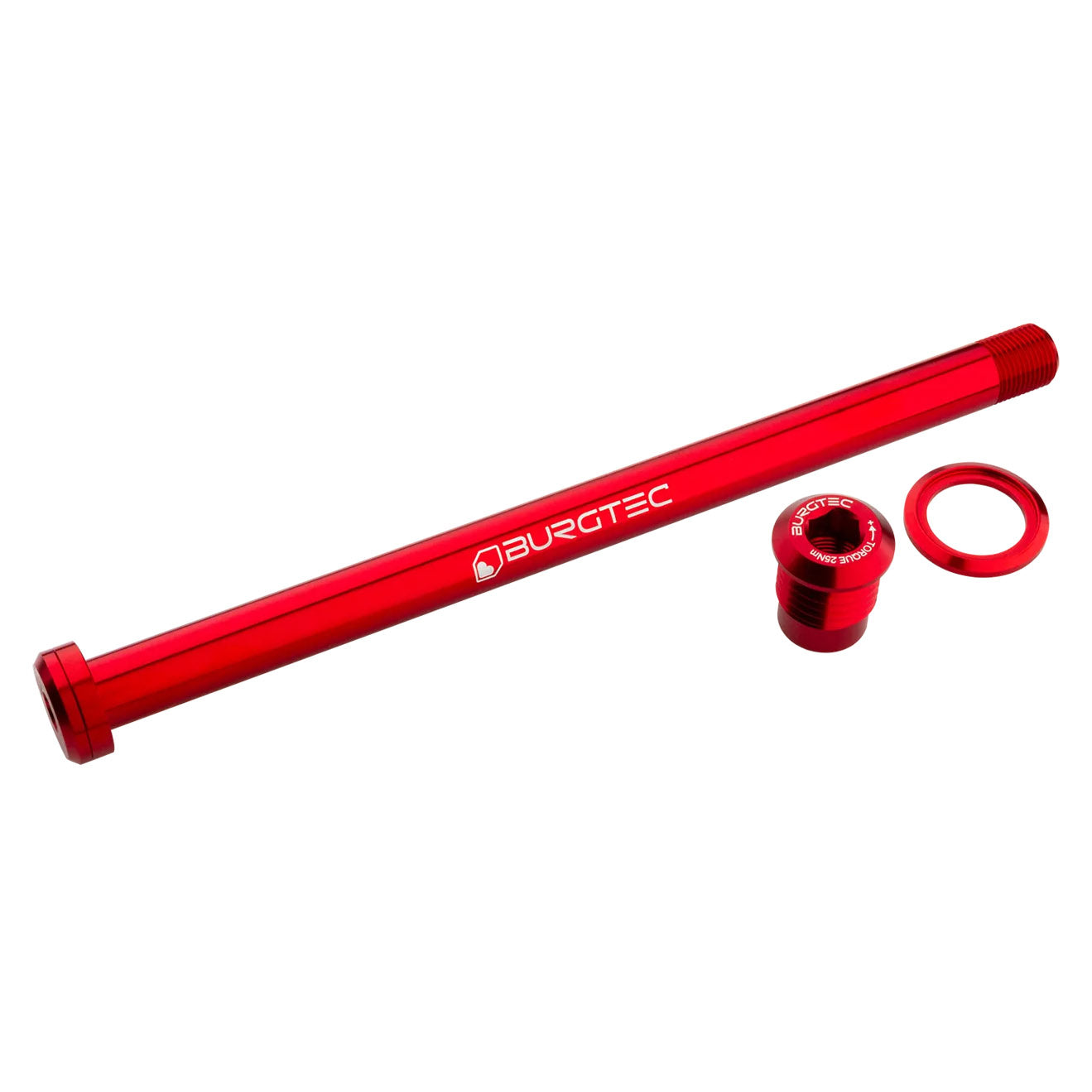 Burgtec 180mm x 12mm 1.00mm Pitch Rear Axle - Race Red-Goodwynn&#39;sGoodwynn&#39;s