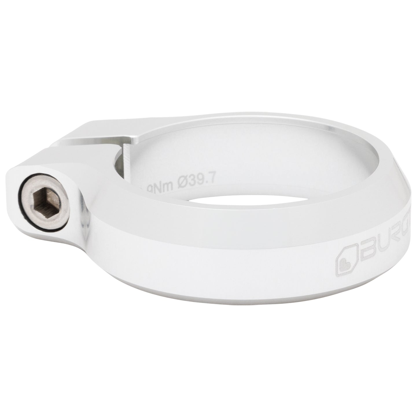 Burgtec Seat Clamp - 39.7mm Diameter - Rhodium Silver