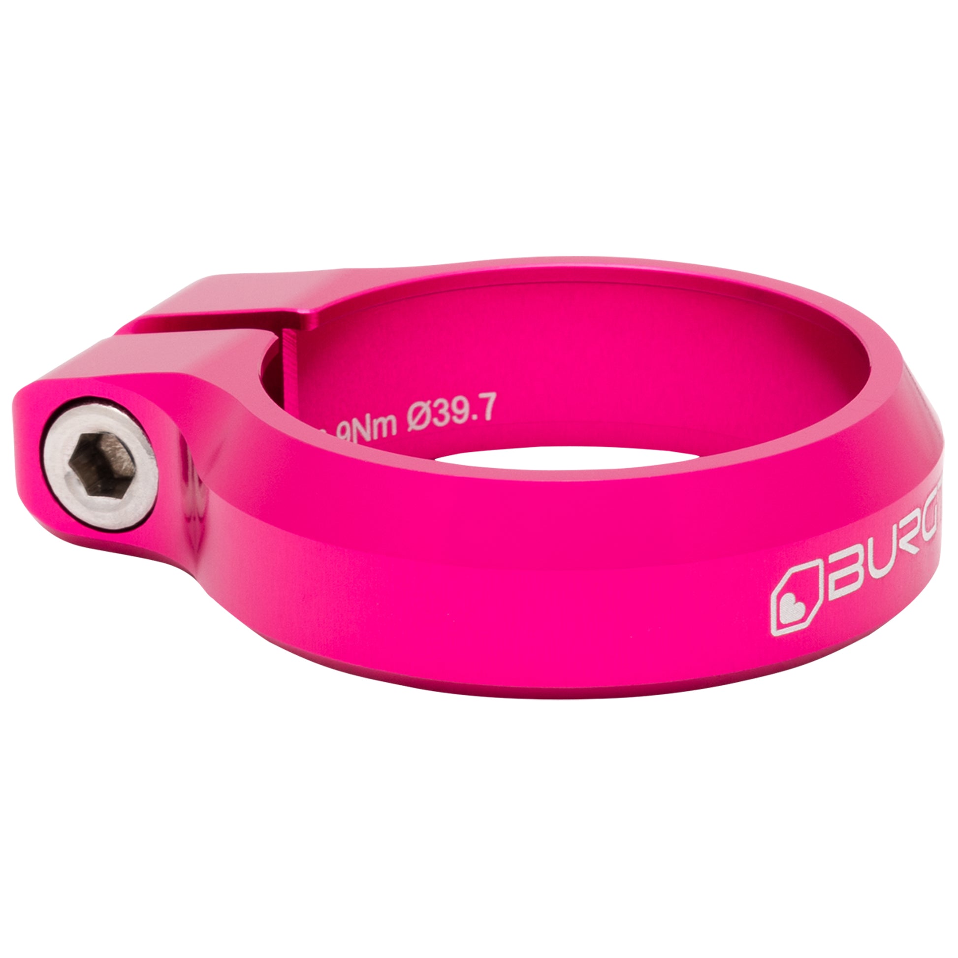 Burgtec Seat Clamp - 39.7mm Diameter - Toxic Barbie Pink-Goodwynn&#39;sGoodwynn&#39;s