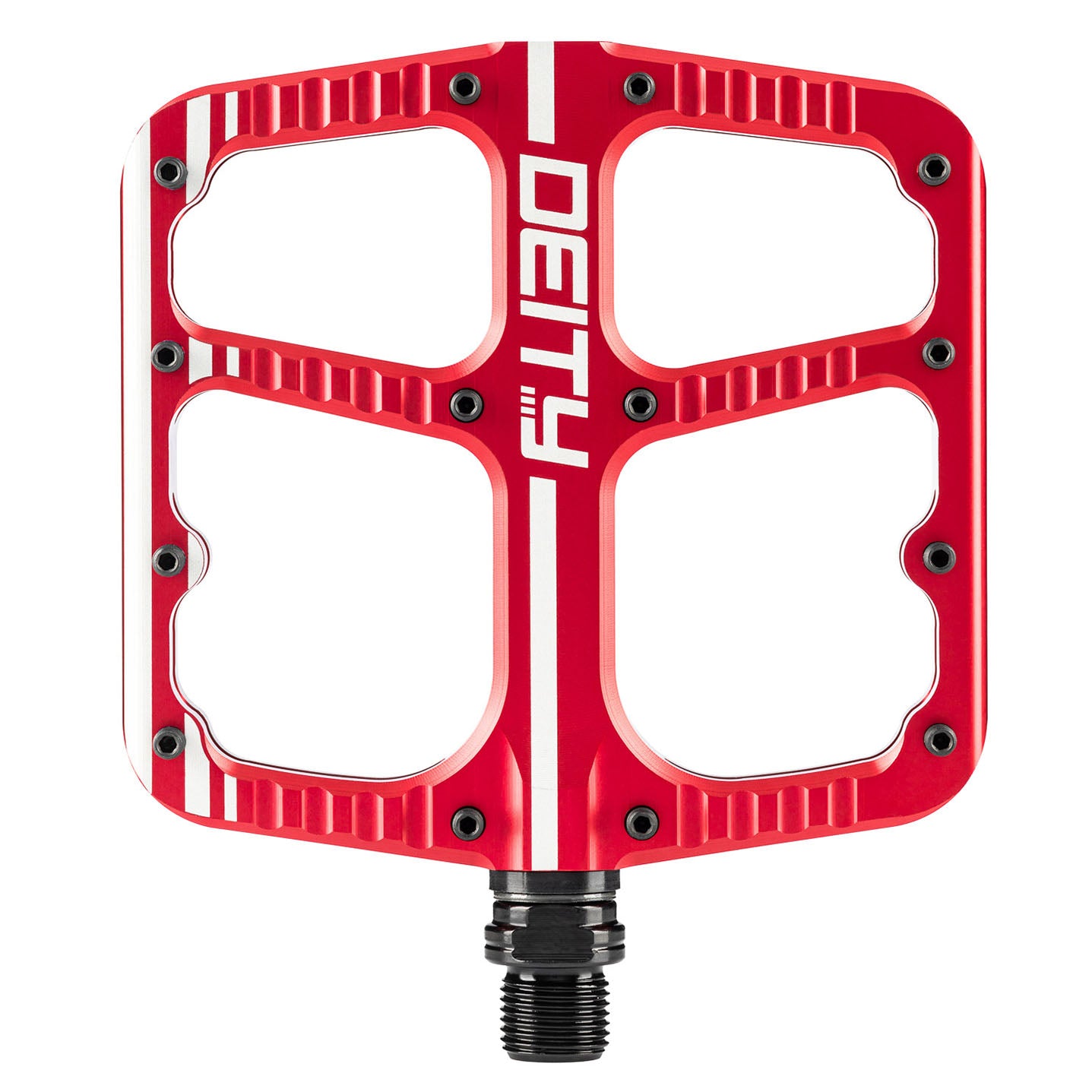 Deity Flat Trak Pedals Red