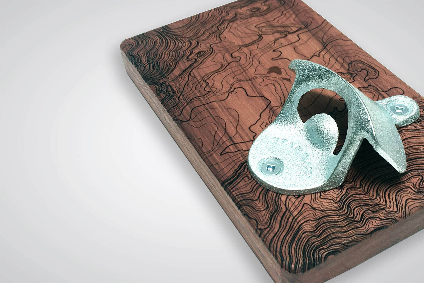 Limited Wy'east Topography Bottle Opener: Walnut