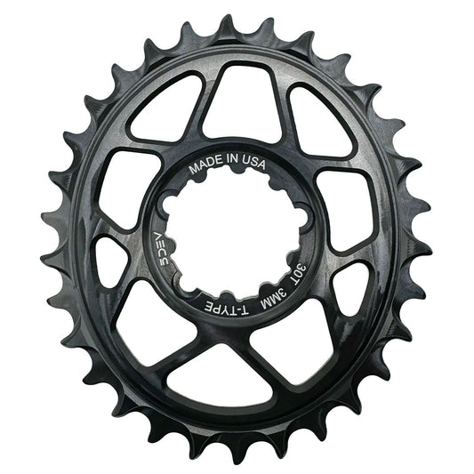 5Dev T-Type Oval 3-Bolt Chainring 3mm Offset 32T Black-Goodwynn's