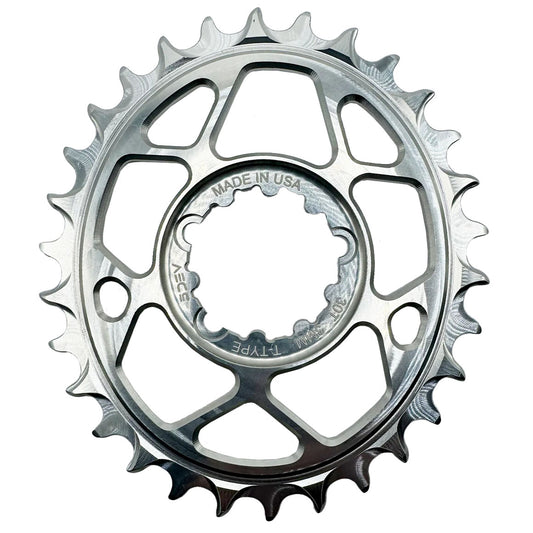 5Dev T-Type Oval 3-Bolt Chainring 3mm Offset 30T Silver-Goodwynn's