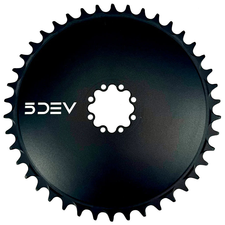 5Dev Aluminum Aero Road Chainring 8-Bolt Sram 42T Black-Goodwynn&#39;sGoodwynn&#39;s